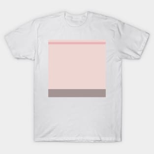 A pretty palette of Dirty Purple, Spanish Gray, Lotion Pink and Pale Chestnut stripes. T-Shirt